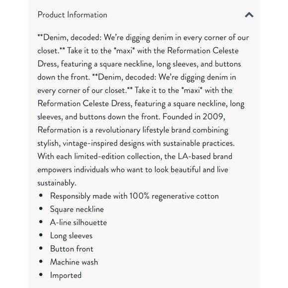 Reformation Navy Blue Button-Down Dress - Picture 6 of 10